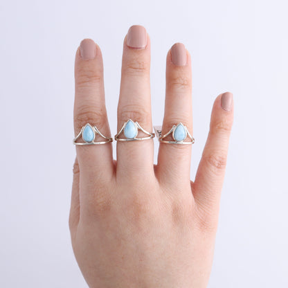 One Larimar Ring - Expert Wholesale and Supplier of Wholesale Crystals & Bulk Gemstones, ["India","Larimar","Ring","sterling silver"]