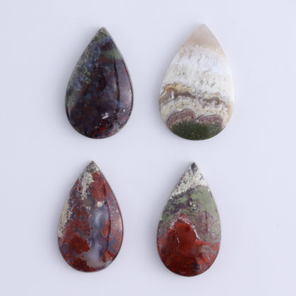 One Moss Agate Teardrop Cab - Expert Wholesale and Supplier of Wholesale Crystals & Bulk Gemstones, ["Agate","Cabs","Moss Agate","Teardrop"]