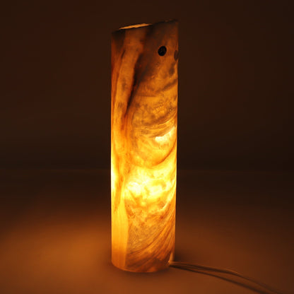 One 12" Honey Rough Top Onyx Lamp Blind