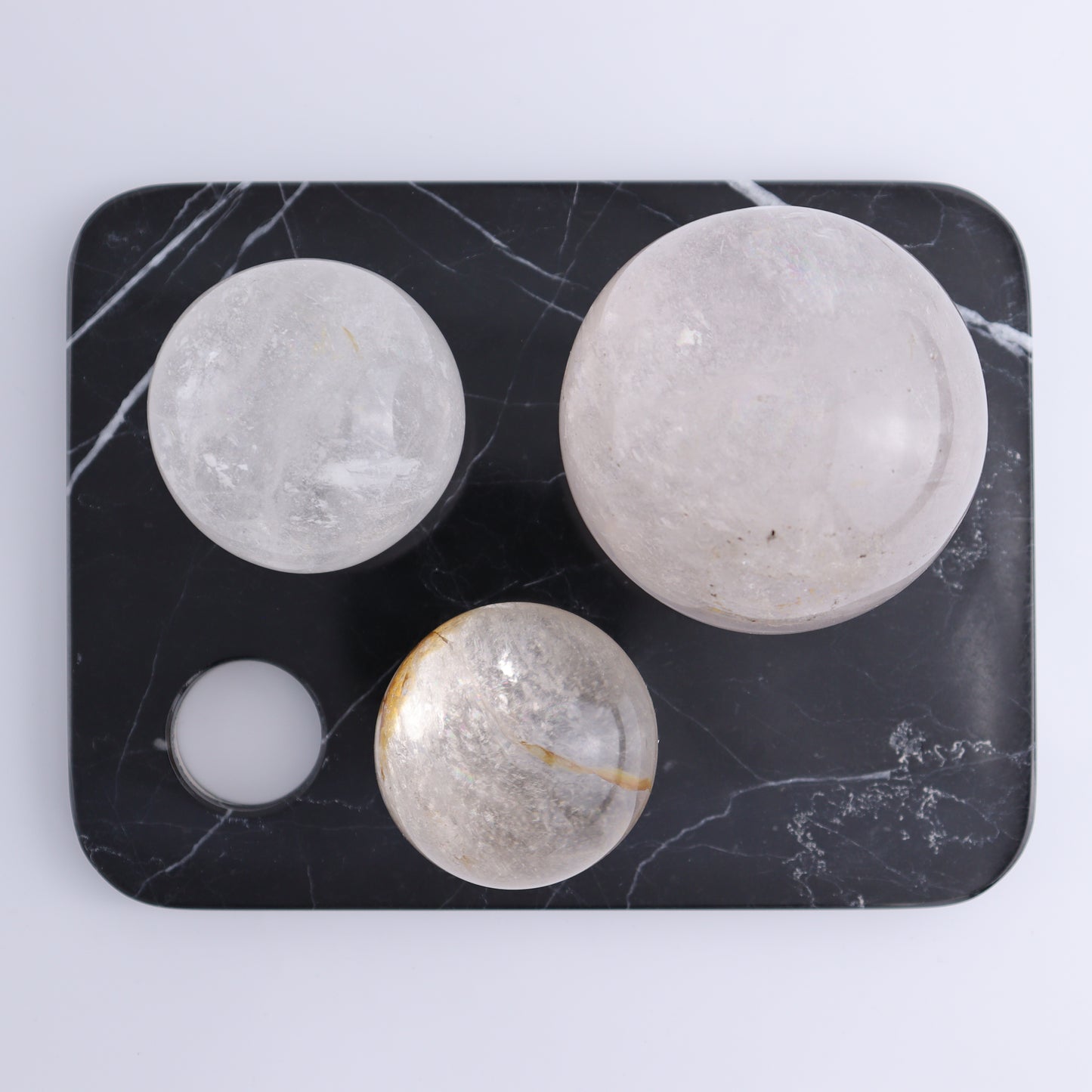 Quartz Spheres Set of 6 - Expert Wholesale and Supplier of Wholesale Crystals & Bulk Gemstones, ["Madagascar","Quartz","Spheres"]