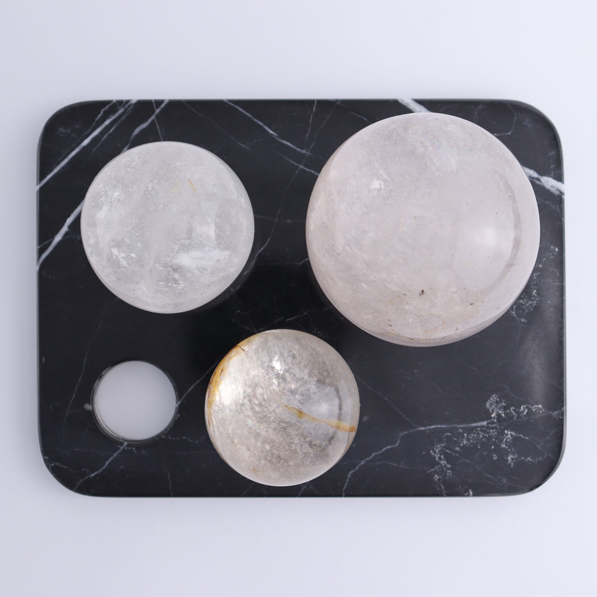 Quartz Spheres Set of 6 - Expert Wholesale and Supplier of Wholesale Crystals & Bulk Gemstones, ["Madagascar","Quartz","Spheres"]