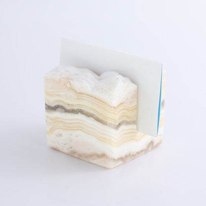 One Card Holder Mexican Onyx/Calcite Zebra