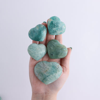 Amazonite Hearts 1 kg Set - Expert Wholesale and Supplier of Wholesale Crystals & Bulk Gemstones, ["Amazonite","Hearts","Madagascar"]