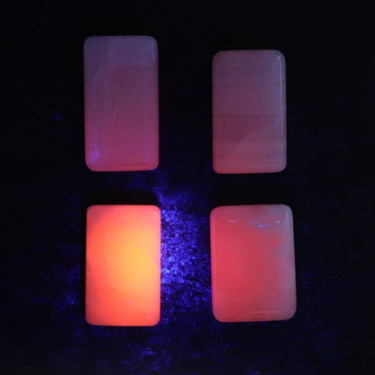 Pink Mangano Calcite Rectangles Set of 12