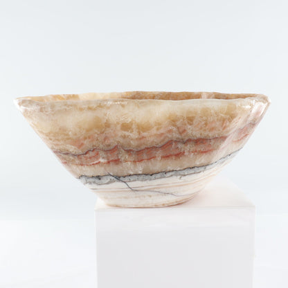 Mexican Onyx/Calcite Bowl 15"