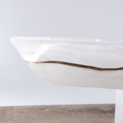 Mexican Onyx/Calcite Canoe Bowl - Expert Wholesale and Supplier of Wholesale Crystals & Bulk Gemstones, ["Bowls","Calcite","canoe","Mexico","onyx"]