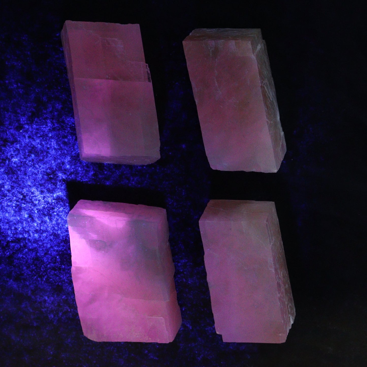 Pink Optical Calcite (Fluorescent) Set of 12 - Expert Wholesale and Supplier of Wholesale Crystals & Bulk Gemstones, ["Calcite","Mexico","Optical Calcite"]