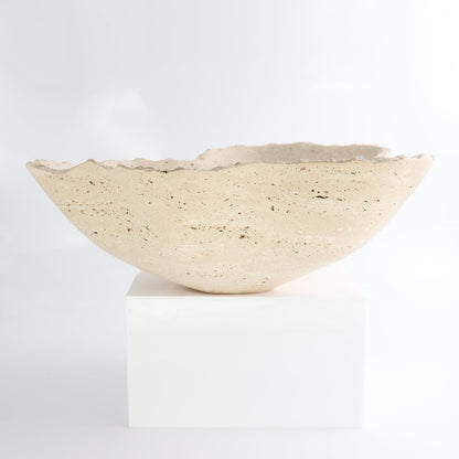 Mexican Travertine Bowl 13"