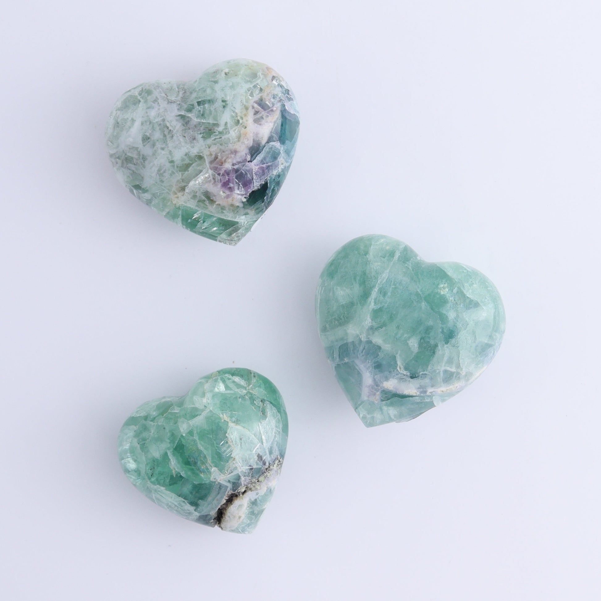 Fluorite Hearts Set of 6 - Expert Wholesale and Supplier of Wholesale Crystals & Bulk Gemstones, ["Fluorite","Hearts","Mexico"]