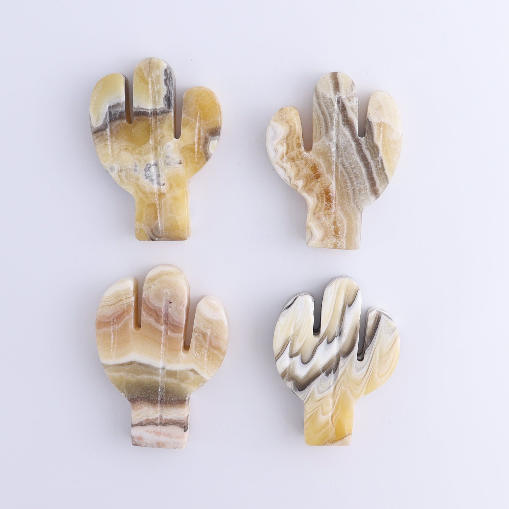 One Cactus Mexican Onyx/Calcite Yellow Zebra 9 cm - Expert Wholesale and Supplier of Wholesale Crystals & Bulk Gemstones, ["Cactus","Calcite","Catalog Onyx","Mexico","onyx"]