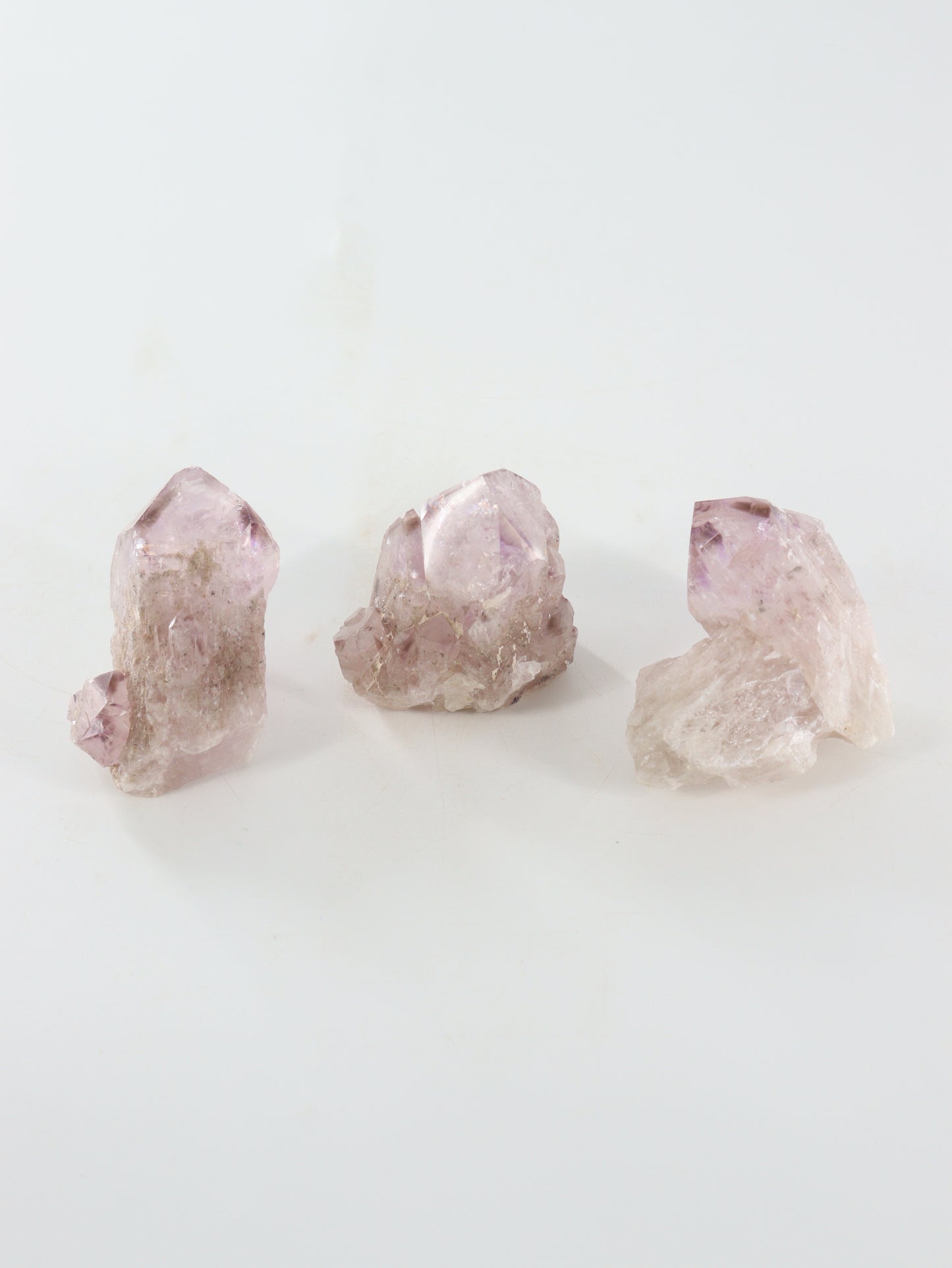 Phantom Amethyst Points Set of 3 - Expert Supplier of Wholesale Crystals & Bulk Gemstones