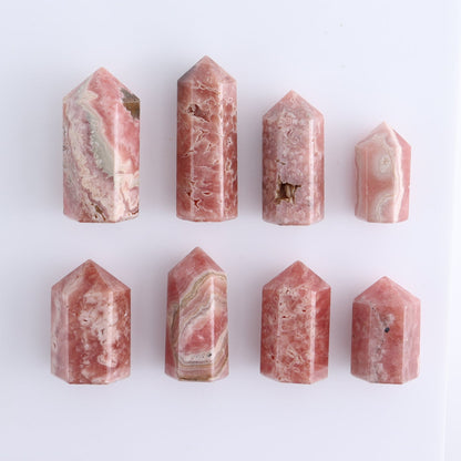 Rhodochrosite Towers Set of 8