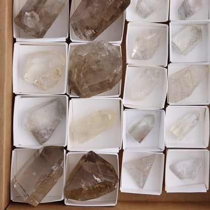 Garden Quartz Towers & Freeforms Set of 22 - Expert Wholesale and Supplier of Wholesale Crystals & Bulk Gemstones, ["Brazil","Garden Quartz","Quartz","Towers"]
