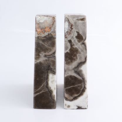One Pair of Mexican Onyx/Calcite Brown Zebra Polished Bookend - Expert Wholesale and Supplier of Wholesale Crystals & Bulk Gemstones, ["Bookends","Calcite","Catalog Onyx","Mexico","onyx"]