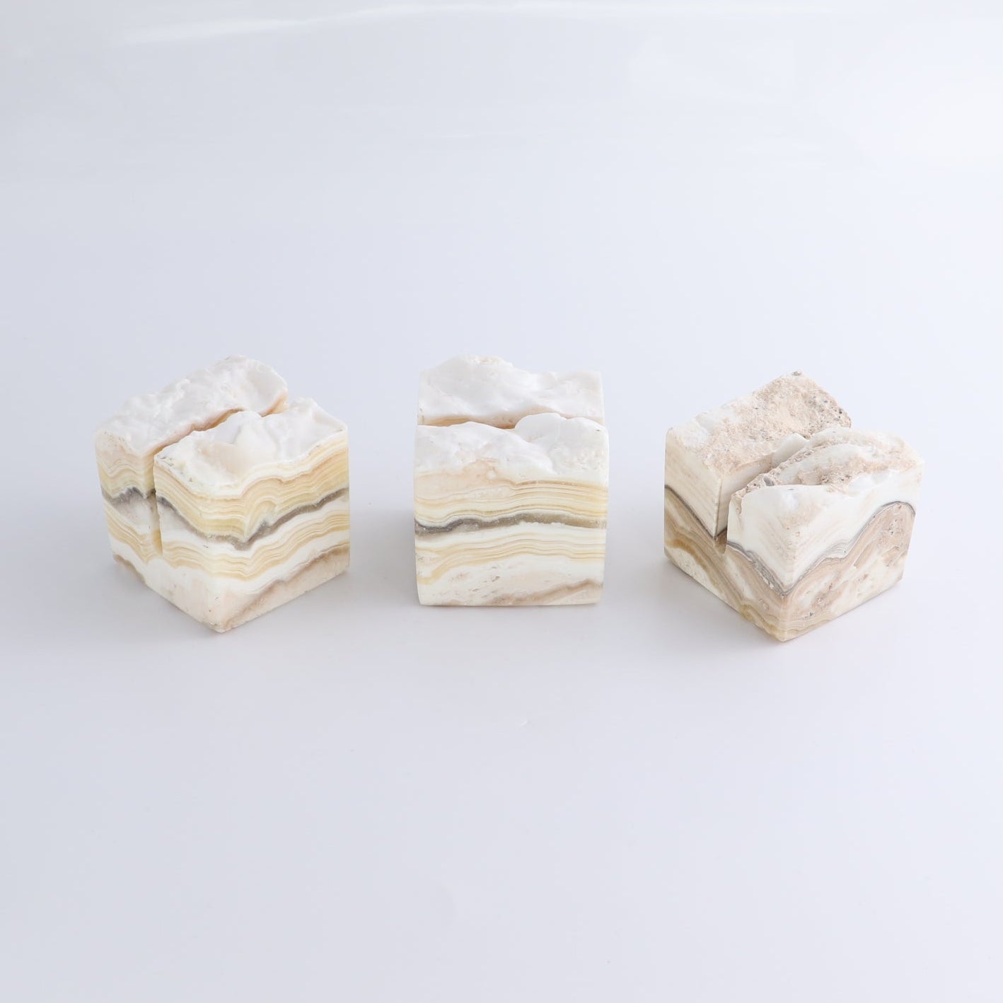 One Card Holder Mexican Onyx/Calcite Zebra