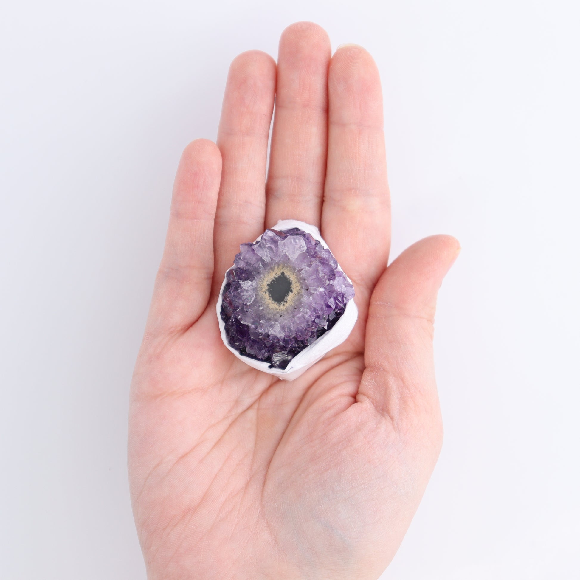 Uruguay Amethyst Clusters with "Eyes" Flat of 11 - Expert Wholesale and Supplier of Wholesale Crystals & Bulk Gemstones, ["Amethyst","Amethyst Eyes","Clusters","Uruguay"]