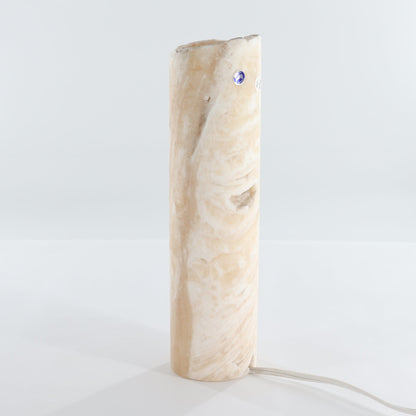 One 12" Honey Rough Top Onyx Lamp Blind