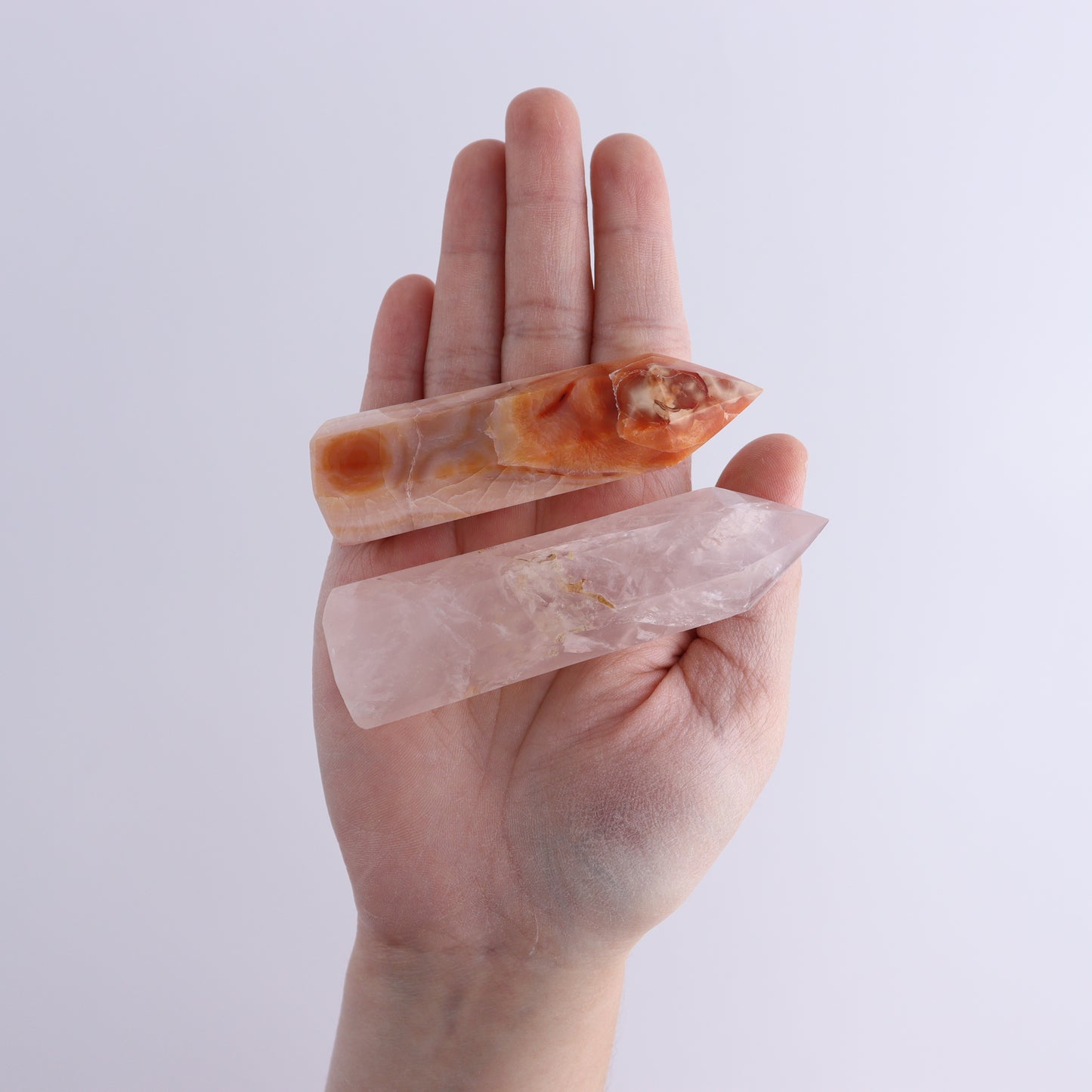 Ocean Jasper & Rose Quartz Towers Set of 10 - Expert Wholesale and Supplier of Wholesale Crystals & Bulk Gemstones, ["jasper","Madagascar","Ocean Jasper","Quartz","Rose Quartz","Towers"]