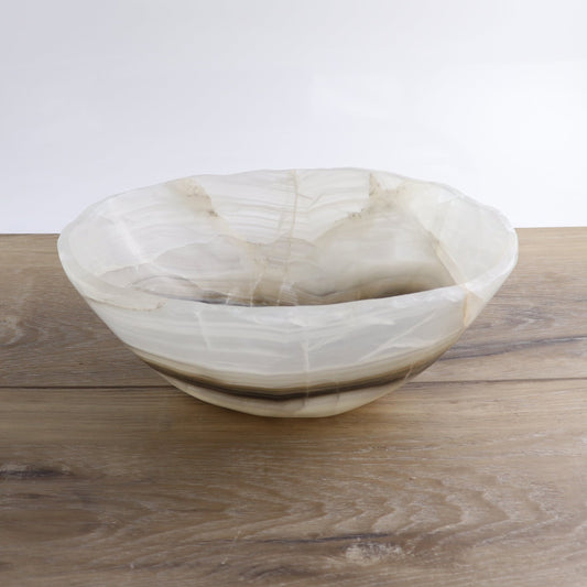 Mexican Onyx/Calcite Bowl 10" - Expert Wholesale and Supplier of Wholesale Crystals & Bulk Gemstones, ["Bowls","Calcite","Mexico","onyx"]