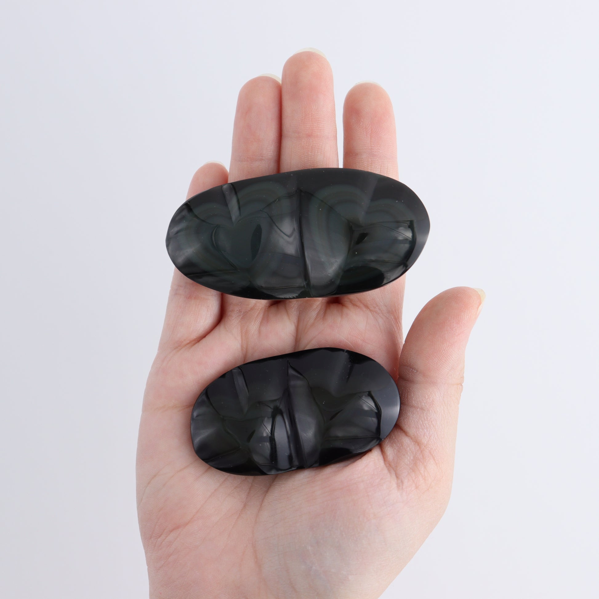 Rainbow Obsidian Heart Pairs Set of 8 - Expert Wholesale and Supplier of Wholesale Crystals & Bulk Gemstones, ["Hearts","Mexico","Rainbow Obsidian"]