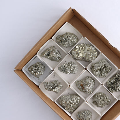 Pyrite Clusters Set of 12