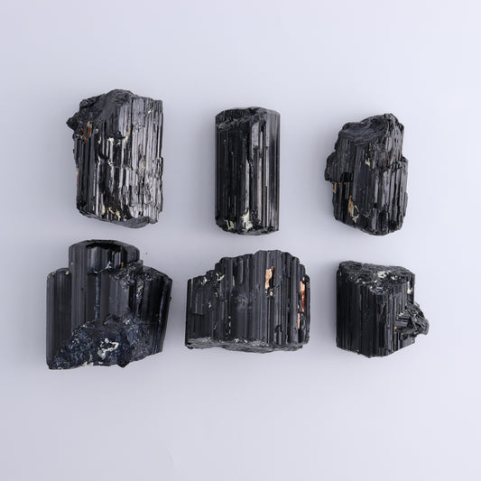 Black Tourmaline Roughs Set of 6 - Expert Wholesale and Supplier of Wholesale Crystals & Bulk Gemstones, ["Black Tourmaline","Madagascar","Rough","Tourmaline"]