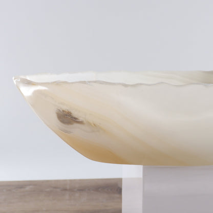 Mexican Onyx/Calcite Canoe Bowl - Expert Wholesale and Supplier of Wholesale Crystals & Bulk Gemstones, ["Bowls","Calcite","canoe","Mexico","onyx"]