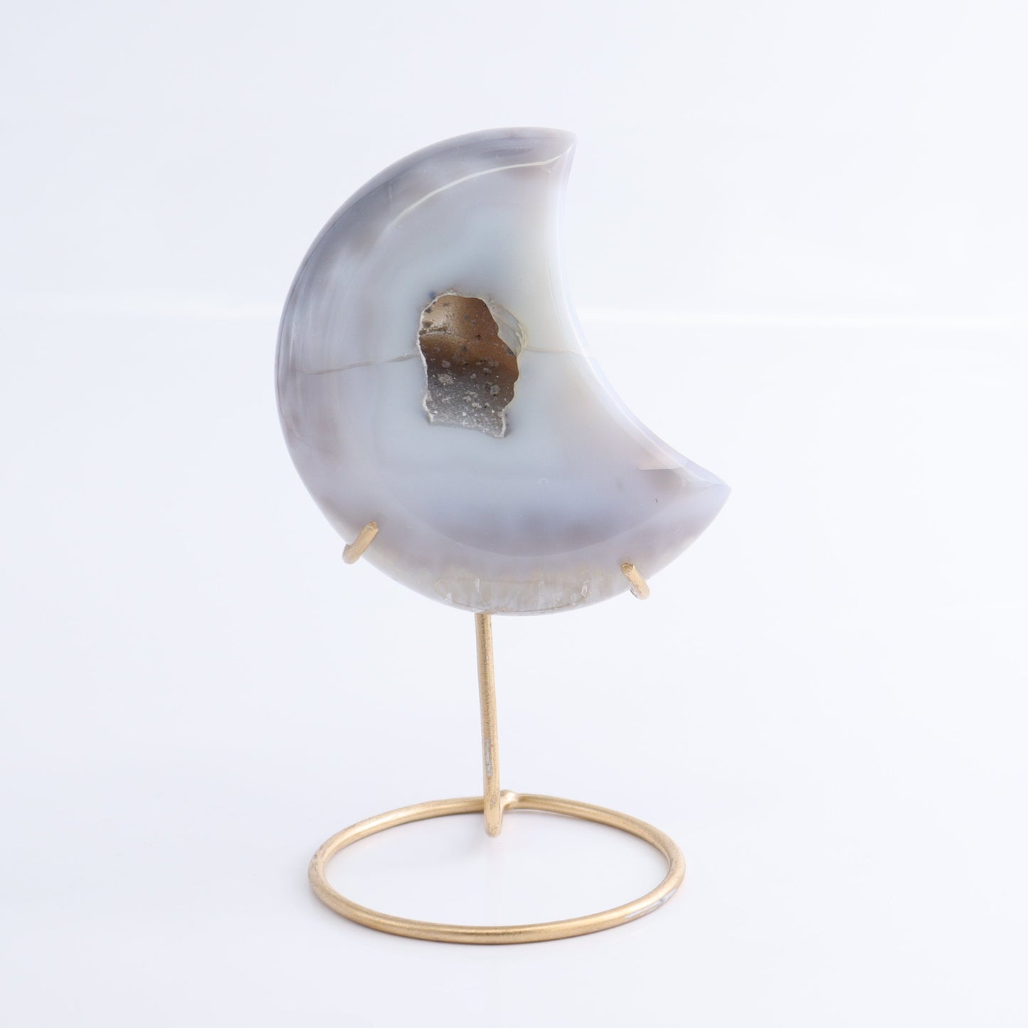 Agate Moons with Stand Set of 5