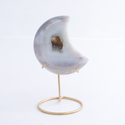 Agate Moons with Stand Set of 5