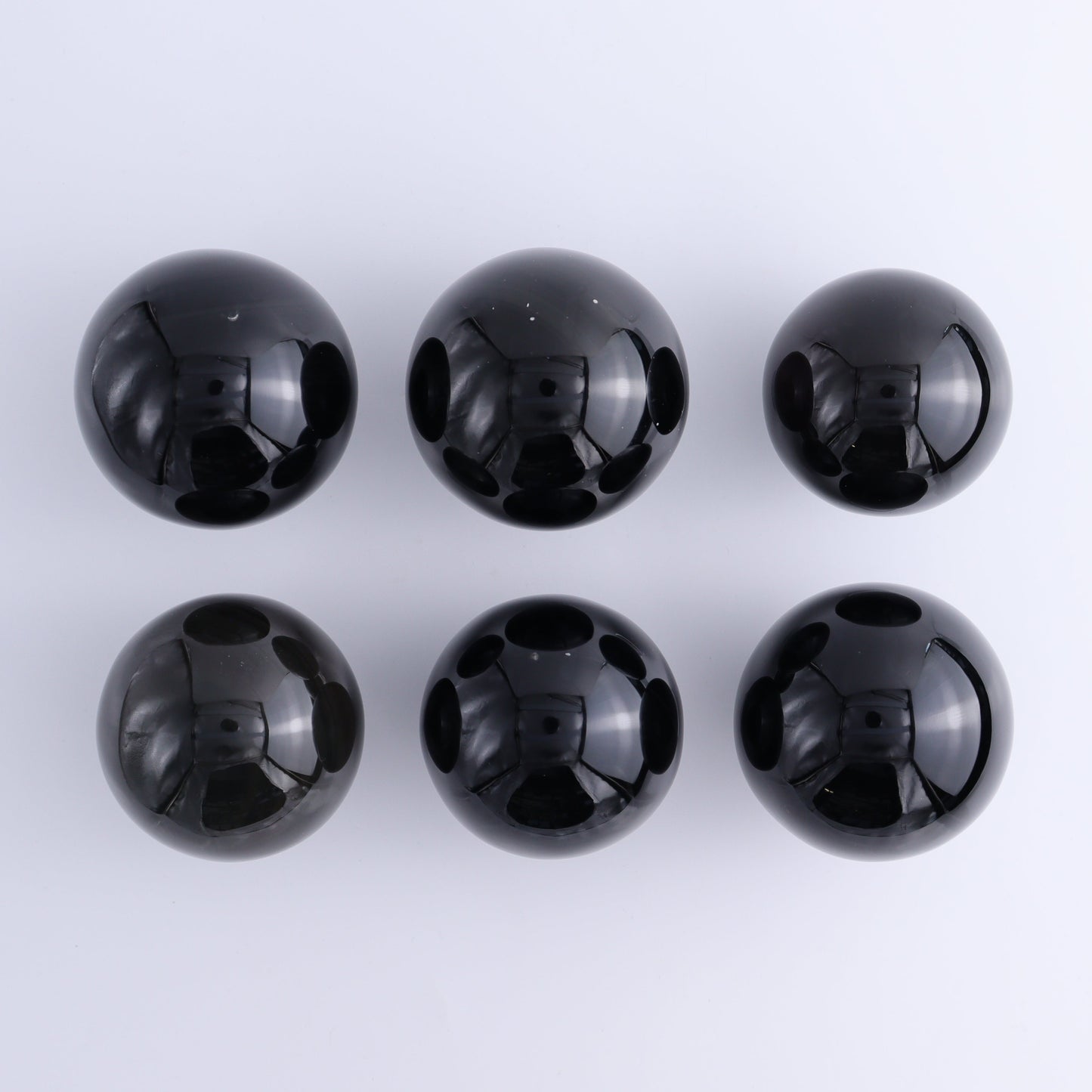 Obsidian Spheres Set of 6 - Expert Wholesale and Supplier of Wholesale Crystals & Bulk Gemstones, ["Mexico","Obsidian","Spheres"]