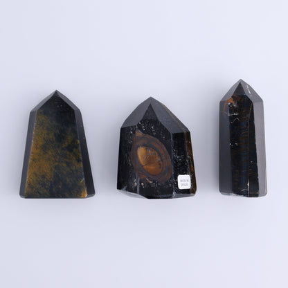 Tiger Eye Towers Set of 12 - Expert Wholesale and Supplier of Wholesale Crystals & Bulk Gemstones, ["Brazil","close_70","Tiger Eye","Towers"]