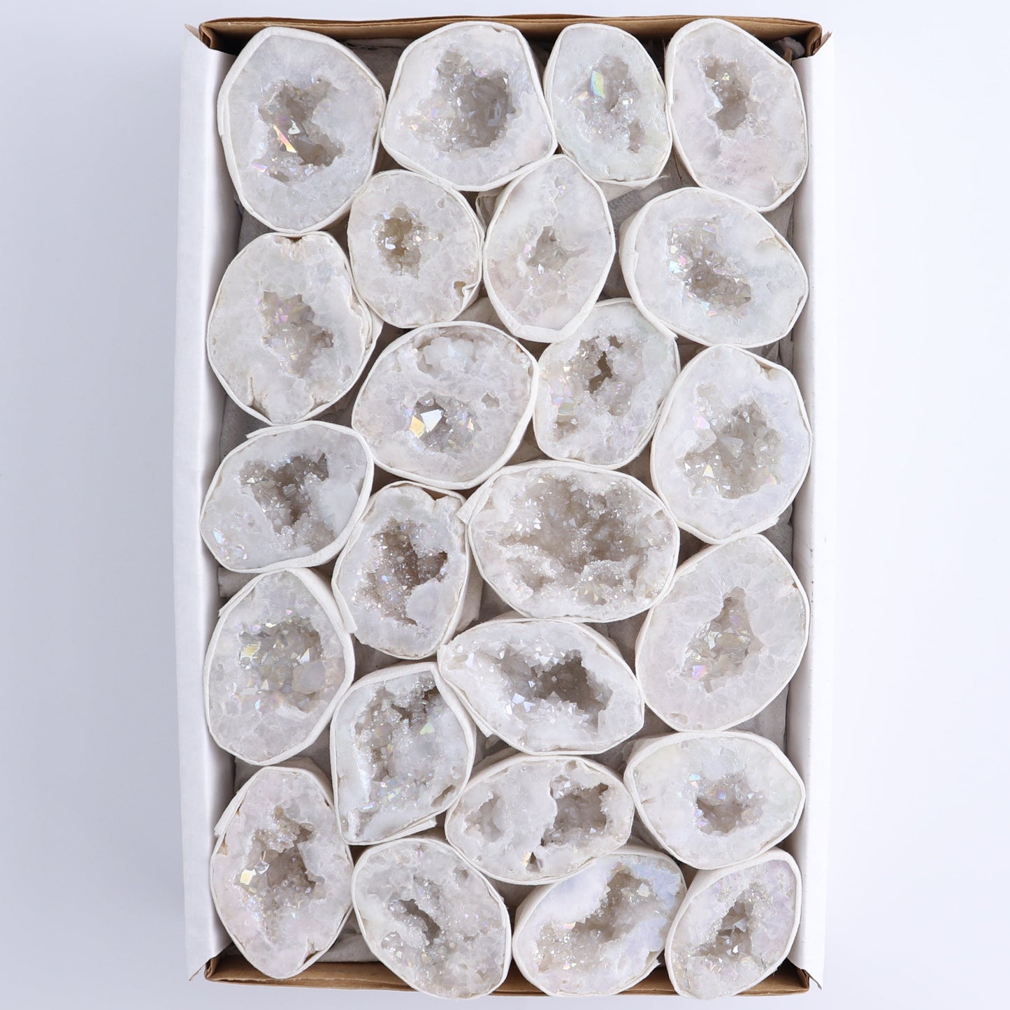 One Aura Quartz Geodes Flat Blind