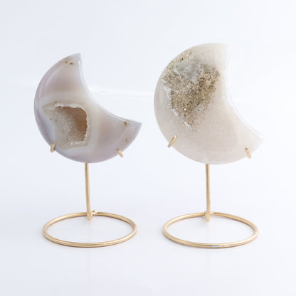 Agate Moons with Stand Set of 5 - Expert Wholesale and Supplier of Wholesale Crystals & Bulk Gemstones, ["Agate","Brazil","moons"]
