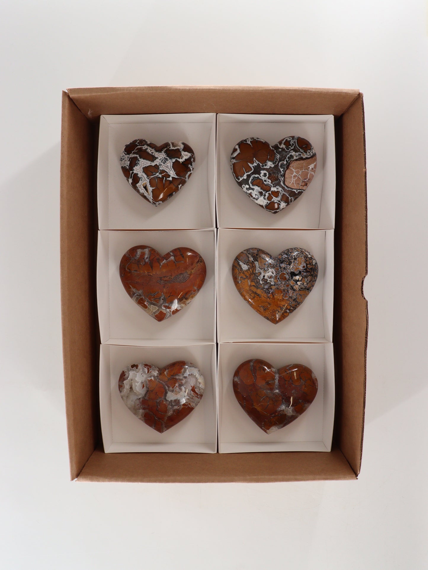 Brecciated Jasper Hearts Set of 6 - Expert Wholesale and Supplier of Wholesale Crystals & Bulk Gemstones, []