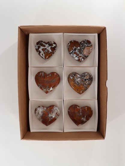 Brecciated Jasper Hearts Set of 6 - Expert Wholesale and Supplier of Wholesale Crystals & Bulk Gemstones, []