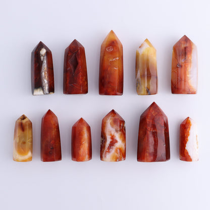 Carnelian Towers Set of 11 - Expert Wholesale and Supplier of Wholesale Crystals & Bulk Gemstones, ["carnelian","Madagascar","Towers"]
