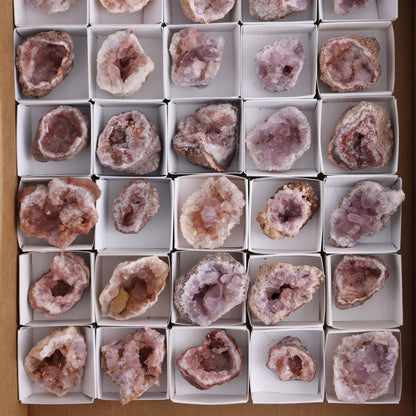 Pink Amethyst Flat of 30 - Expert Wholesale and Supplier of Wholesale Crystals & Bulk Gemstones, ["Amethyst","Pink Amethyst"]