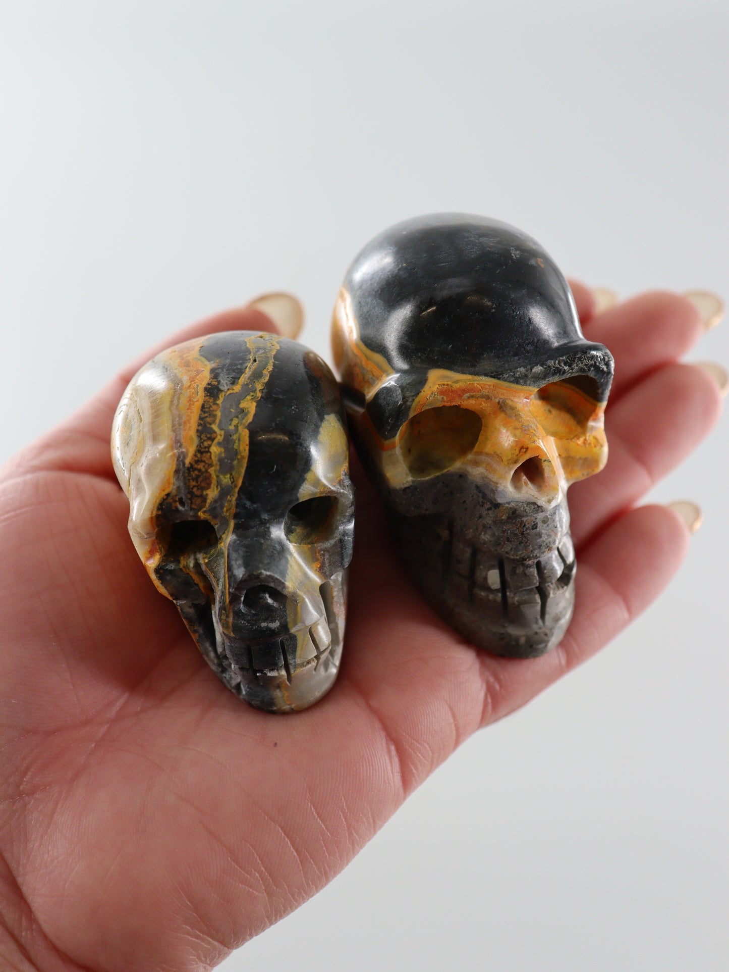 Bumblebee Jasper Skulls Set of 5 - Expert Wholesale and Supplier of Wholesale Crystals & Bulk Gemstones, []