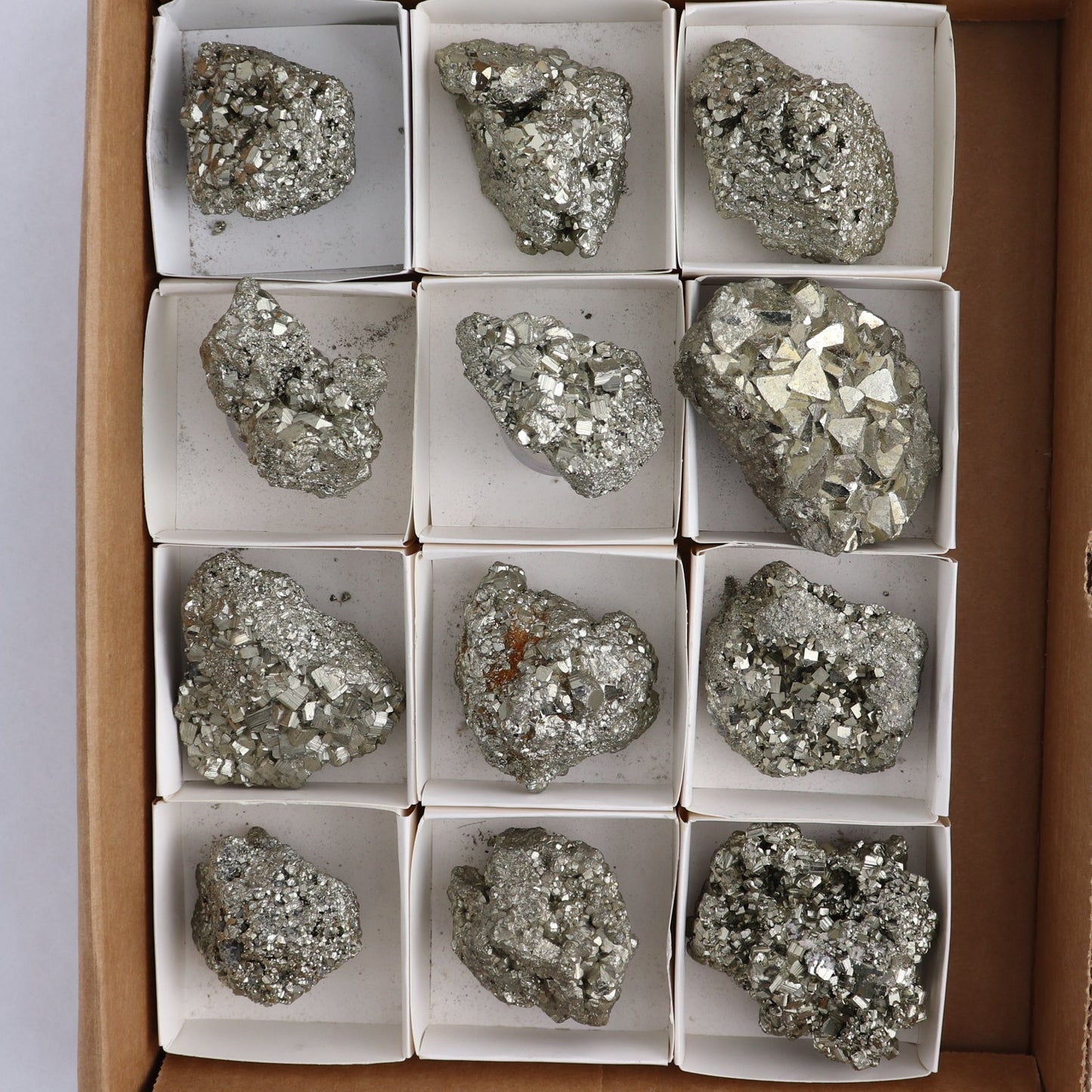 Pyrite Clusters Set of 12