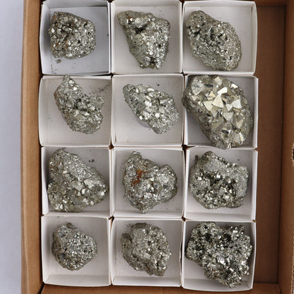 Pyrite Clusters Set of 12