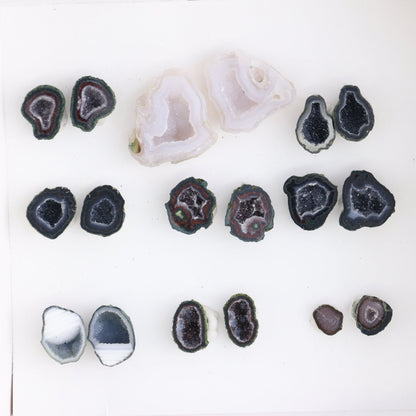 Tabasco Geodes 9 Pairs - Expert Wholesale and Supplier of Wholesale Crystals & Bulk Gemstones, ["Geodes","Tabasco Geode"]