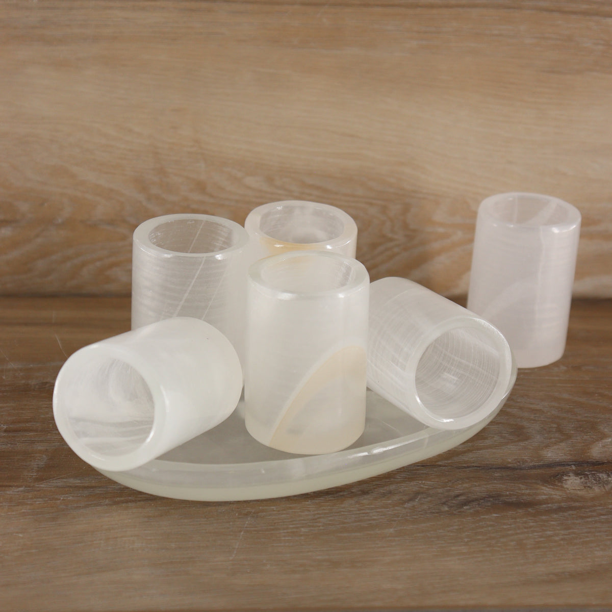 White Onyx Shot Glass Set of 6 - wholesale crystals