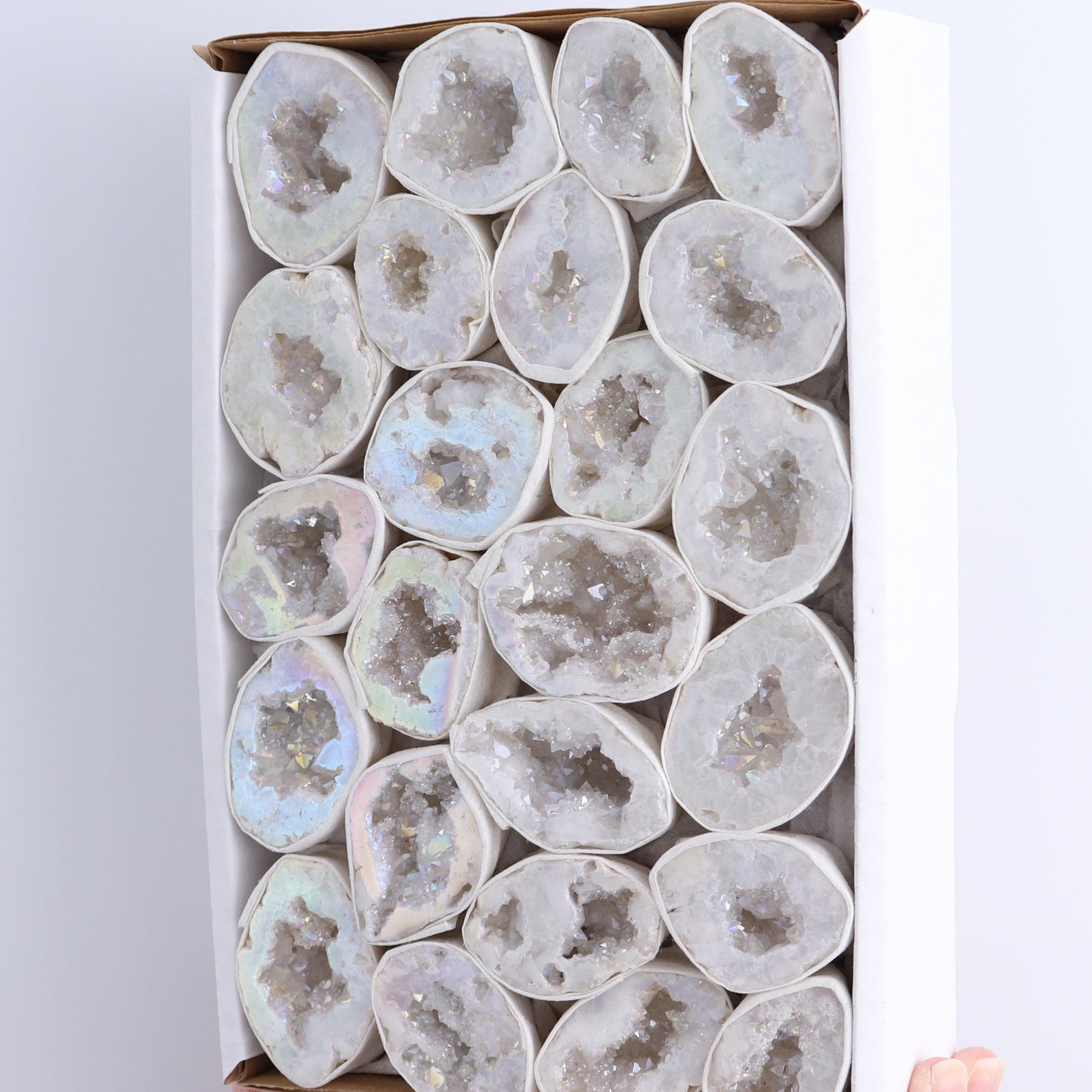 One Aura Quartz Geodes Flat Blind
