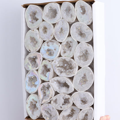 One Aura Quartz Geodes Flat Blind