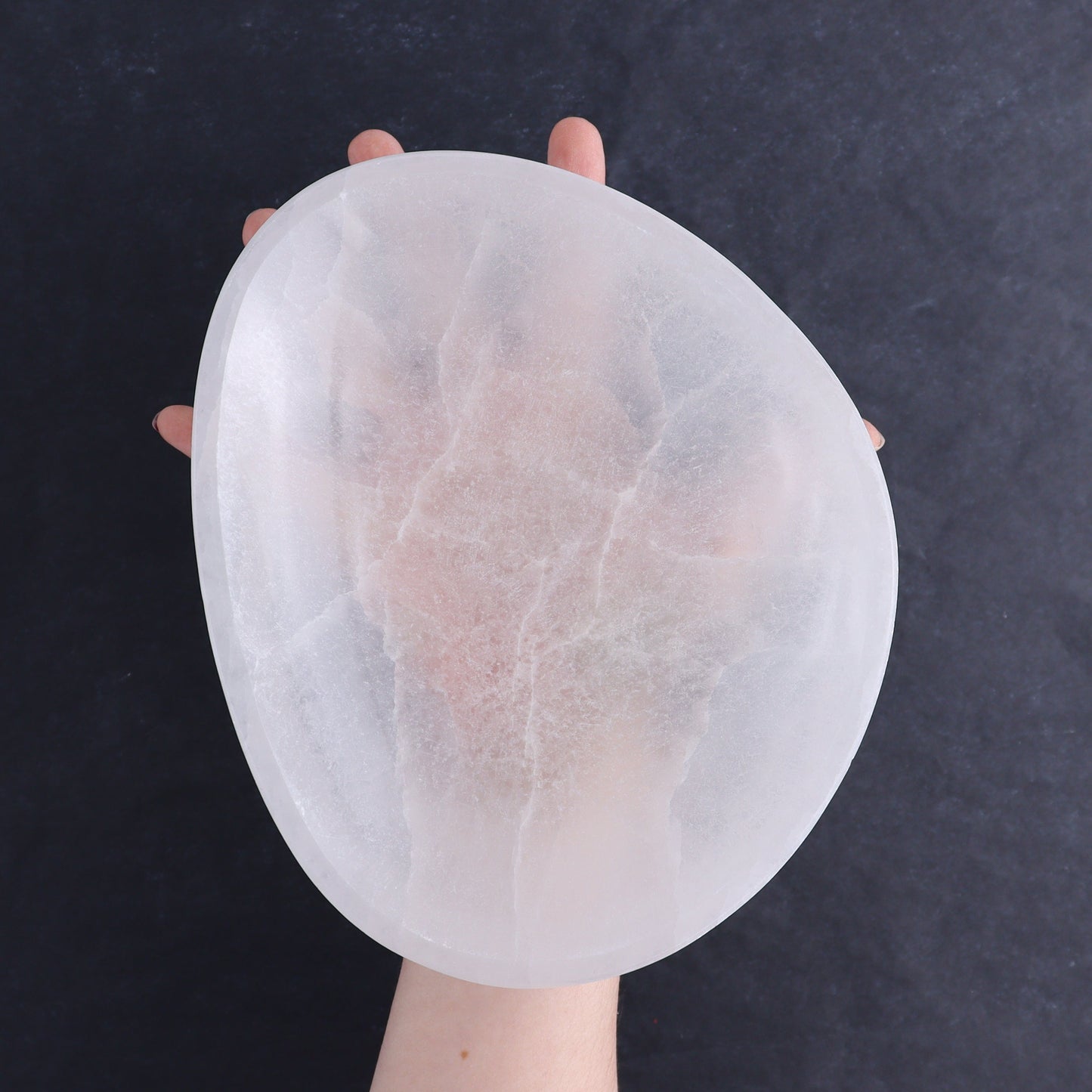 One Selenite (Satin Spar) Bowl 20 cm - Expert Wholesale and Supplier of Wholesale Crystals & Bulk Gemstones, ["Bowls","Morocco","Selenite"]