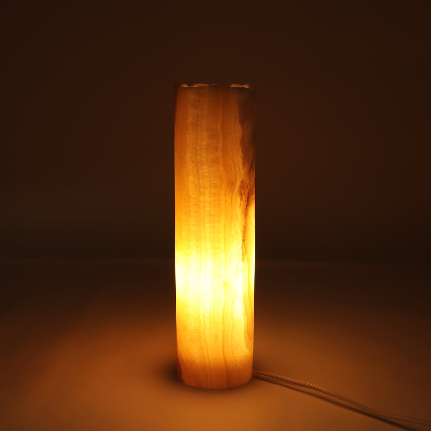 One 12" Honey Rough Top Onyx Lamp Blind