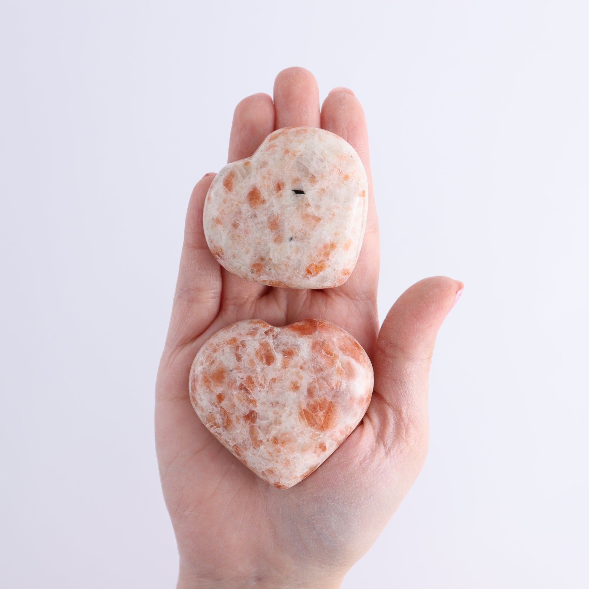 Sunstone Hearts Set of 7 - Expert Wholesale and Supplier of Wholesale Crystals & Bulk Gemstones, ["Hearts","Sunstone"]