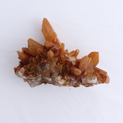 Tangerine Quartz Clusters Set of 4