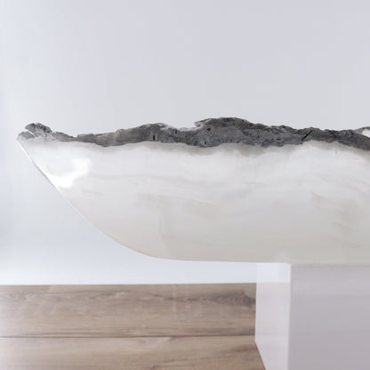 Mexican Onyx/Calcite Canoe Bowl - Expert Wholesale and Supplier of Wholesale Crystals & Bulk Gemstones, ["Bowls","Calcite","canoe","Mexico","onyx"]