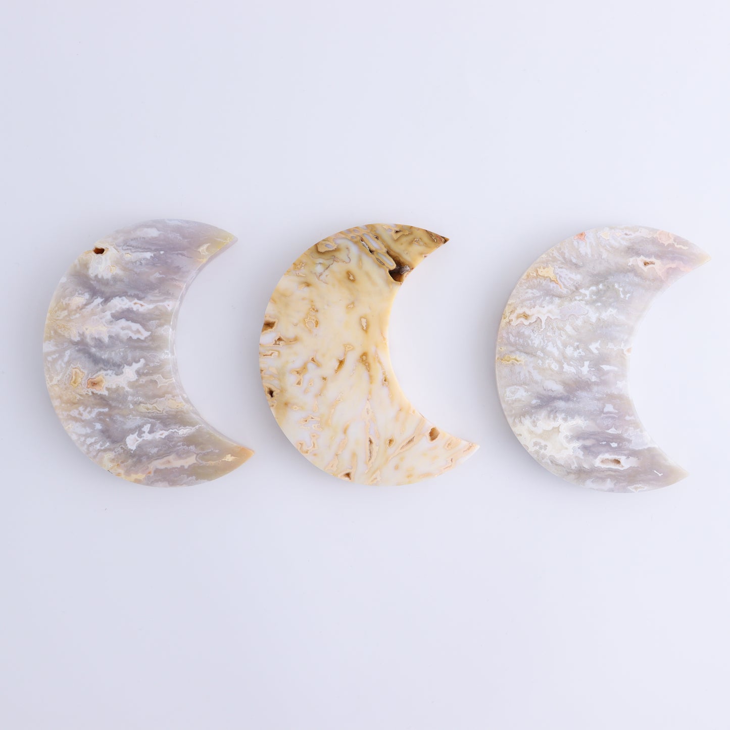 Agate Moons Set of 9 - Expert Wholesale and Supplier of Wholesale Crystals & Bulk Gemstones, ["Agate","moons"]